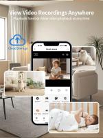 Cámara WIFI Tuya para interiores, monitor de bebé de 5MP, conversación bidireccional, Zoom 4X PTZ 360 °    Las cámaras de vigilancia admiten Alexa Google Smart Life - details 2