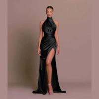 Elegante Vestido de Noche Largo Sexy Halter sin Espalda Alta y Abierto hasta la Cintura - details 6