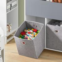 Librería Infantil 3 Compartimientos AbiertosJuguetes Multifuncional 3 Cestas 80 x 30 x 63 cm Gris ES - details 3