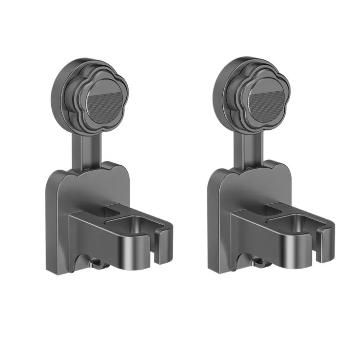 Soporte para secador de pelo con ventosa de plástico, colgador para secador de pelo reutilizable sin perforaciones, ahorro de espacio, montado en la pared, 2 uds. - 1