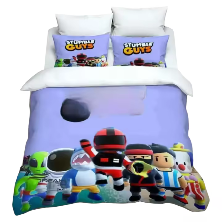Exquisito Juego de Cama 3D Diseño de Dibujos Animados Stumble-guys Conjunto de Cama de Lujo - 1