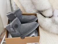 Nuevas botas de nieve con botón lateral portátiles para mujer de piel de oveja de invierno - details 6