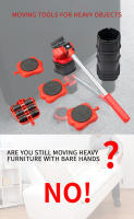 Herramienta de Transporte para Muebles con Rodillos y Barra de Hierro Pesado Set de 5 Piezas para Levantar y Mover Muebles Herramientas Manuales - details 0