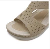 Sandalias de cuña vintage con punta abierta para mujer, cómodas y ligeras - details 1