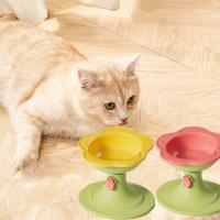 Cuenco de cerámica con forma de flor para gato, altura ajustable, protección del cuello, base alta para mascotas, gran capacidad, ángulo inclinado - details 7