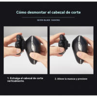 Afeitadora eléctrica de siete cuchillas con pantalla digital cortadora de pelo calvo recargable cinco en uno - details 1