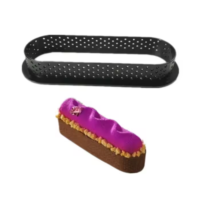 Molde de pastel de bricolaje, herramientas de cocina para hornear, anillo de pastel perforado, molde de corte de pastel de Mousse, molde de pastel de postre francés, nuevo - 1