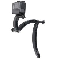 Palo de Selfie de poste curvo para GoPro 9 8 7 6 5 SJCAM 4K, extensión de brazo de casco de montaje de 3 vías, sin tornillo, 2 unidades - details 2