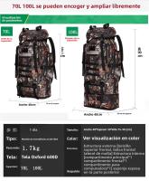 Mochila de 100L para Deportes al Aire Libre Bolsa de Montañismo Expandible - details 4