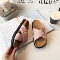 2025 Sandalias de verano para mujer, suela gruesa, plataforma cruzada, chanclas de playa retro, correa única, zapatos casuales - details 41