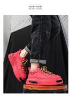 Papá zapatos versátiles casual zapatos deportivos Guochao hombres 2025 nuevos hombres de suela gruesa superficie de cuero aumentando zapatos blancos. - details 12