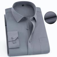 Camisa de manga larga informal de negocios para hombre de talla grande 9XL 8XL 7XL, vestido Social clásico a rayas, camisas de esmoquin para fiesta, blanco y azul - details 6
