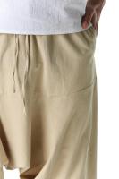 Pantalones de Lineno y Algodón para Hombres Pantalones Anchos Casuales con Cintura Baja - details 13