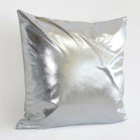 Funda de almohada de Color sólido metálico brillante, funda de almohada de aluminio PU, Hotel, dormitorio, sala de estar, fiesta, evento, decoración del hogar, 9 colores, 45x45cm - details 1