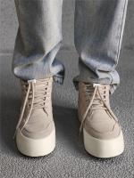Zapatillas casuales de moda para hombre, estilo literario juvenil, zapatos negros sin cordones, zapatos de nicho con suela gruesa. - details 1