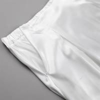 Falda holgada de satén elegante para mujer, faldas largas de cintura alta, ropa de calle, falda larga clásica, falda negra de moda para mujer 2025 - details 3
