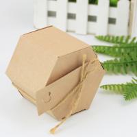 Caja de dulces de papel Kraft de 50 piezas, caja de regalo de cartón Hexagonal, con hilo y etiqueta, suministros para fiestas de boda - details 5
