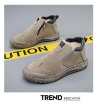 Botas cortas para hombre con aislamiento de felpa, zapatos informales, botas de nieve antideslizantes de suela gruesa, zapatos de algodón para invierno al aire libre, botines para hombre - details 20