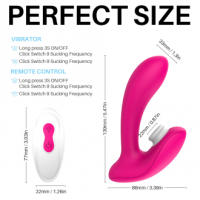 Dispositivo de masturbación femenina tipo control remoto vibrador de succión lay-on para mujeres - details 4