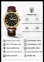 Reloj de cuarzo con correa para hombre, nuevo, luminoso, resistente al agua, de marca suiza. - details 0