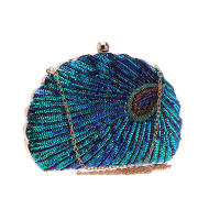 Bolso de mano con forma de concha para mujer, monederos de lentejuelas, bolsos de diseñador de lujo, bolso de noche bordado Retro, bolso de fiesta femenino - details 8