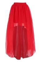 2025 Hi-Lo falda tutú gótica Punk tul suave cintura elástica red de malla alta y baja disfraz de Halloween Cosplay Maxi vestido de mujer - details 10