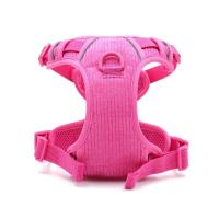 Collares personalizados mascotas Collar rosa suave perros con nombre, arnés reflectante sin tirar perros, correa, juego de - details 9