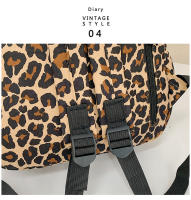 Bolsa de la escuela ins viento Japón y Corea campus estampado de leopardo de dibujos animados masculino y femenino estudiantes mochila de escuela media estudiante bolsa de la escuela bolsa de ordenador mochila de gran capacidad - details 5