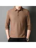 Camiseta Polo Casual Para Hombre Manga Larga Cómoda Verano Top Antigüedades Estilo Sólido Antiarrugas Polyester - details 6