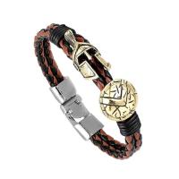 Nuevo cuero vintage lujoso hecho a mano de Guerrero Sparta, pulseras de mujer, joyas, regalos exquisitos, pulseras de hombre - details 18