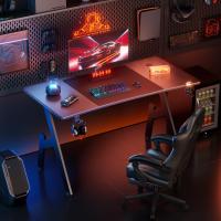 Gaming 120 x 60 cm, Escritorio Gaming de Fibra de Carbono, Mesa Escritorio Ergonómica, Mesa Ordenador con Alfombrilla - details 0