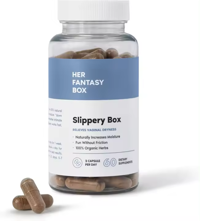 Su fantasía |   Slippery Box Health Care -60 cápsulas de acción rápida para promover la salud de la mujer, el equilibrio del pH y la intimidad - 1