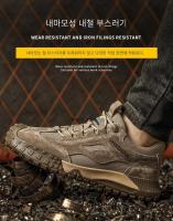 Zapatos con puntera de acero a la moda para hombre, botas de seguridad de trabajo anti-quemaduras y calzado protector antipinchazos - details 10