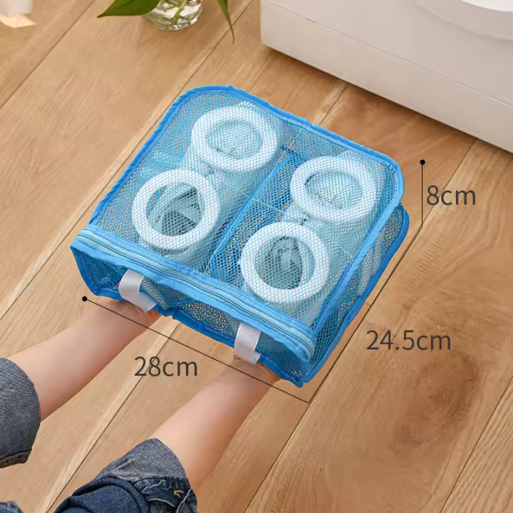 Bolsa de almacenamiento de zapatos para lavadora, bolsa de malla portátil, organizador de ropa protectora antideformación, para viaje, novedad - 1