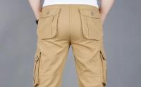 Pantalones cargo tácticos para hombre, ropa de algodón para exteriores de gran tamaño, pantalones de senderismo de camuflaje - details 2