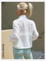 Chaqueta deportiva de melocotón móvil para mujer, cortavientos ligero a prueba de viento para exteriores, senderismo, Camping, cuello simulado, correr, BSJ - details 7