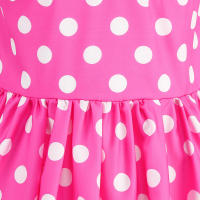 Vestido de fiesta de línea A con cuello en V y estampado de lunares de verano para mujer - details 28