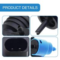 Bomba de lavado para parabrisas delantero de coche, accesorios de Motor de pulverización de agua con ojales de goma, repuesto 1J6955651 1K6955651 1T0955651A, Compatible con Volkswagen, Audi, Skoda (negro y azul), 1 unidad - details 1