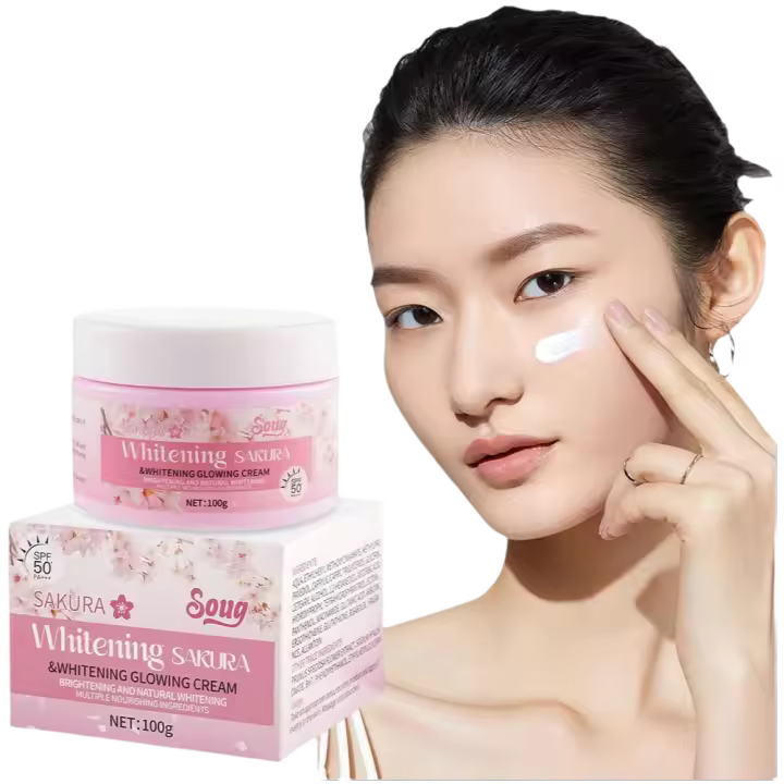 Crema Protector Solar Sakura SPF50 Lote de Gel de Aislamiento Hidratante y Blanqueador Facial - 1