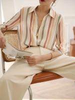 Nueva llegada Blusa Mujer para primavera otoño moda estampado de moda Camisa con botones para Mujer para el trabajo y Casual - details 5