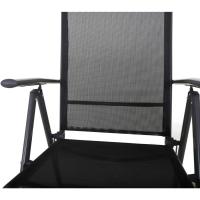 plegable de aluminio con respaldo alto reclinable con 7 posiciones, Carbón y Negro Transparente set de 2 - details 4