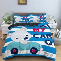 Cubierta de Edredón con Diseño de Oso de Dibujos Animados Microfibra 2/3PCS Ropa de Cama para Niñas y Niños Comfortable y Adorable - details 13