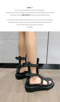 Sandalias Platas de Moda para Mujeres Tacón Medio de Tubo Suela Abierta de Punta - details 2