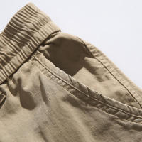 Pantalones Cargo de Moda para Hombres 2024 Estilo Callejero Suelto con Cordón Material de Algodón - details 10