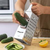 Práctico rallador de acero inoxidable 4 en 1, utensilios de cocina, cepillo multifuncional para ajo y jengibre, picador de cocina y verduras - details 6
