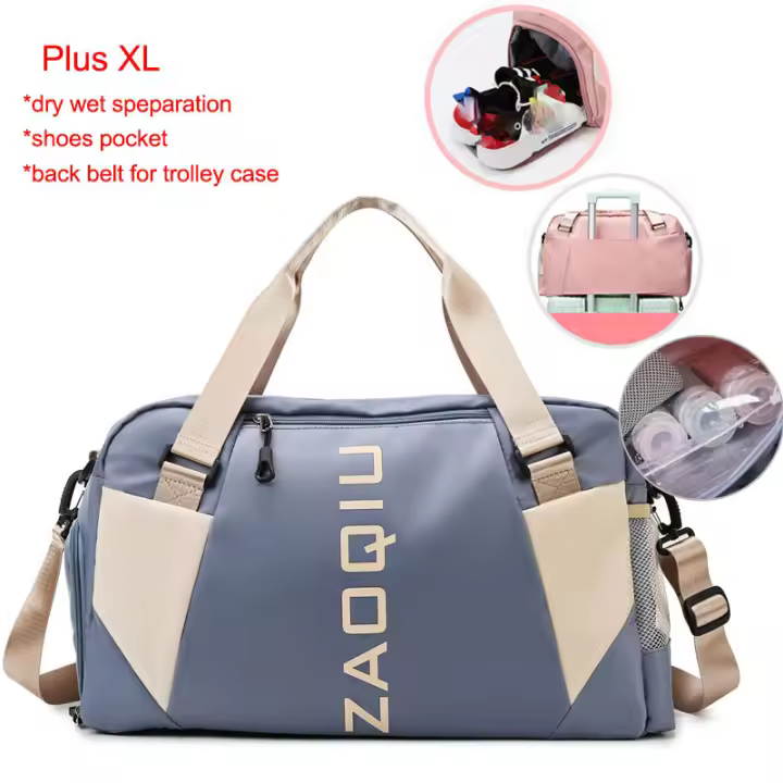 Bolso de Gimnasio Seco y Húmedo para Mujeres Bolsos de Yoga Bolsos de Mano para Deportes al Aire Libre Viajes Fitness Entrenamiento Bolso de Hombro con Bolsillos para Zapatos Equipaje - 1