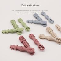 Set De 3 Cucharas De Silicona Para Bebés Y Niños Pequeños Facil De Agarrar Utensilios Para Autoalimentación De Niños Mayores De 6 Meses Color Beige - details 1