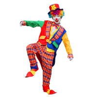 Disfraz de payaso adulto para hombre, disfraz de Halloween, mascarada, circo, estilo de terror, ropa de actuación de fiesta divertida - details 5