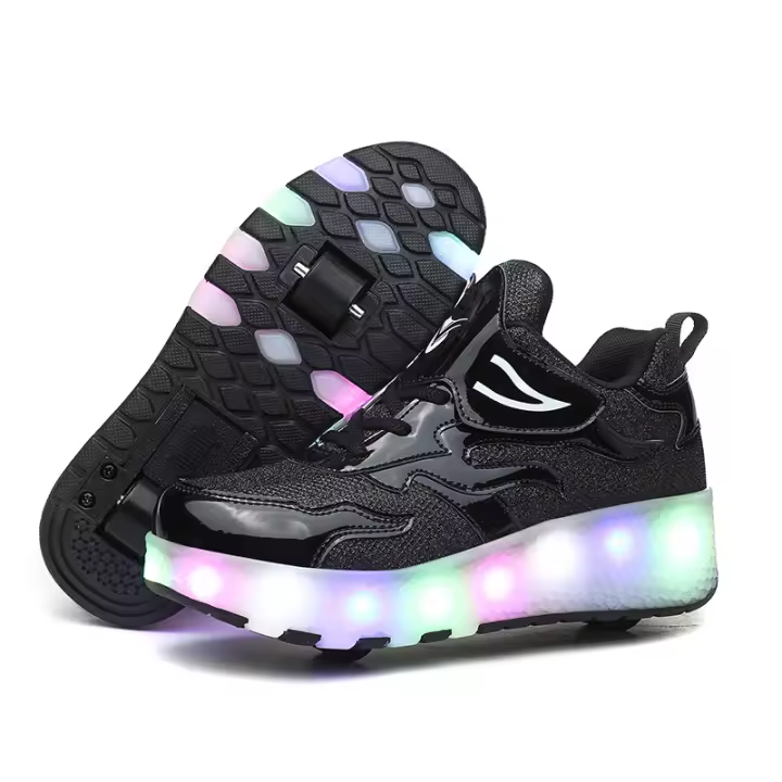 Zapatos de Ruedas Baozou Modelos Sencillos y Dobles Automáticos LED de Luz - 1