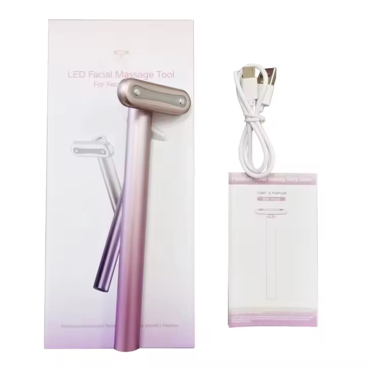Masajeador de belleza ocular de microcorriente EMS, terapia de luz roja, masaje de cara y cuello, herramienta de cuidado de la piel, varita de belleza antienvejecimiento - 1
